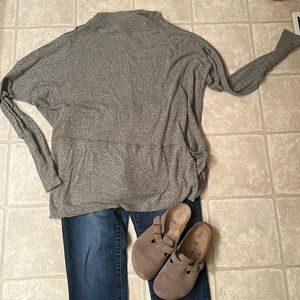 We The Free thermal funnel neck, slant bottom, split waist and fitted sleeves